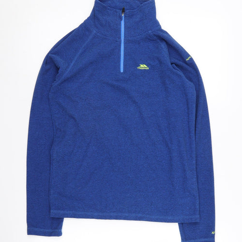Trespass Boys Blue 1/4 Zip Sweatshirt, 11-12 Years, Lightweight Activewear