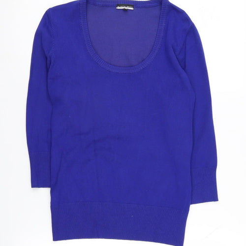 Austin Reed Women's Blue Scoop Neck Pullover Sweater S