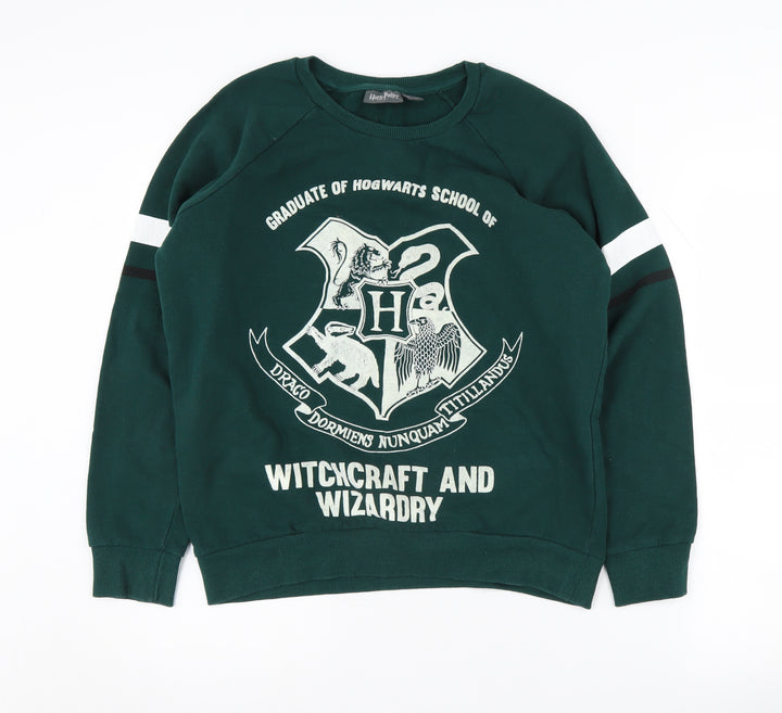 Harry Potter Women's Green Pullover Sweatshirt, Size 14