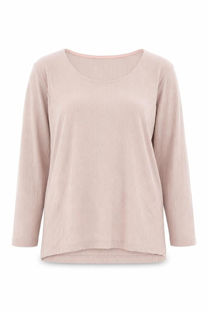 Eastex Women's Beige Long Sleeve Knit T-Shirt Size 14