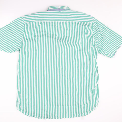 Baileys Men's Green Striped XL Button-Up Shirt