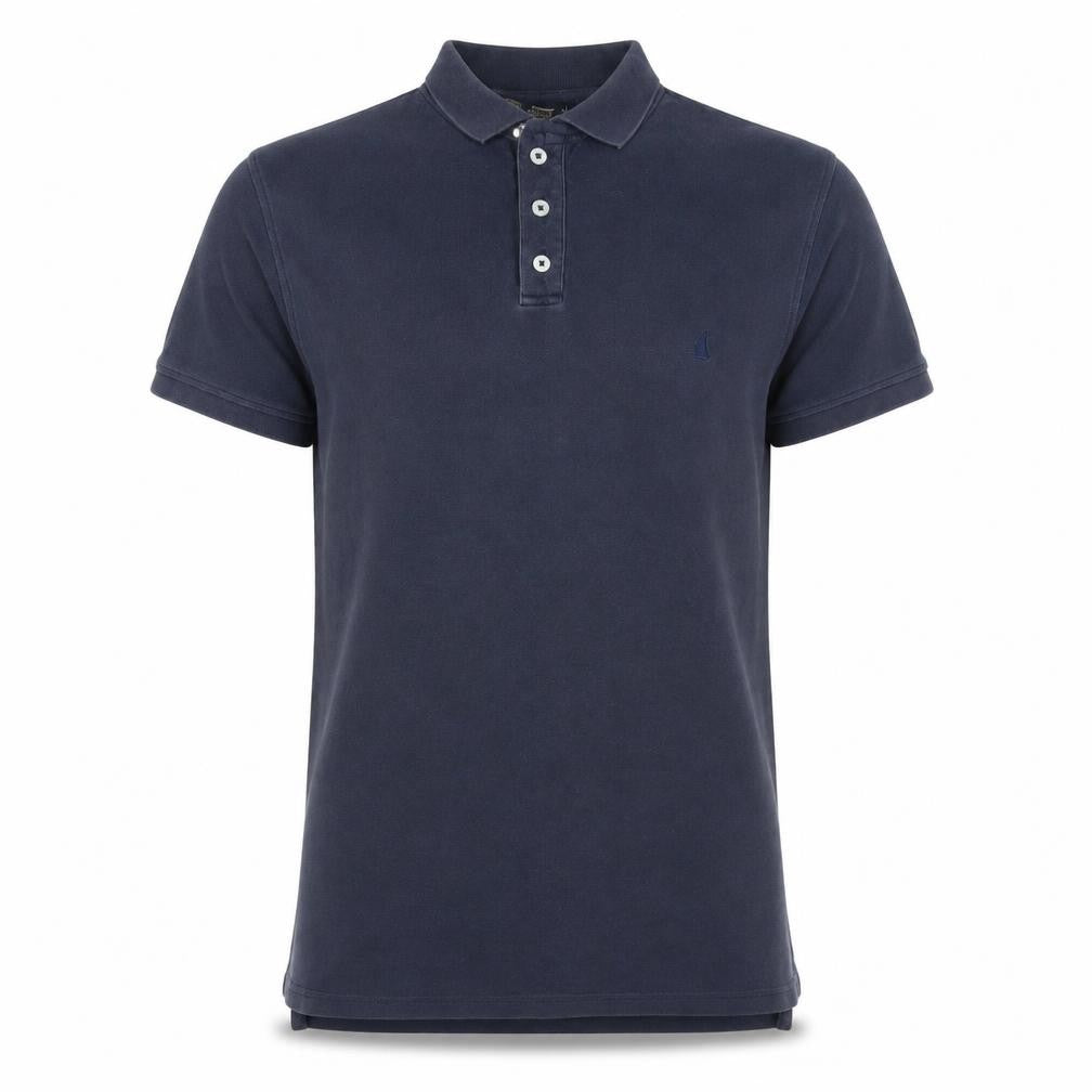 Front view of Musto Men’s Blue Polo Shirt, size S, Smart Casual