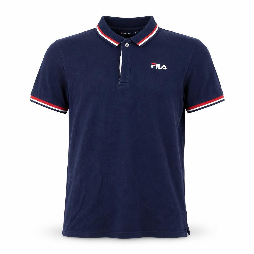 Fila Men's Blue Polo Shirt Size S Short Sleeve Logo