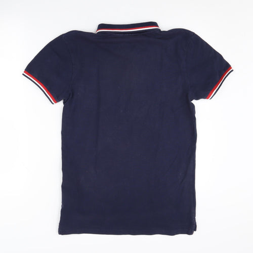 Fila Men's Blue Polo Shirt Size S Short Sleeve Logo