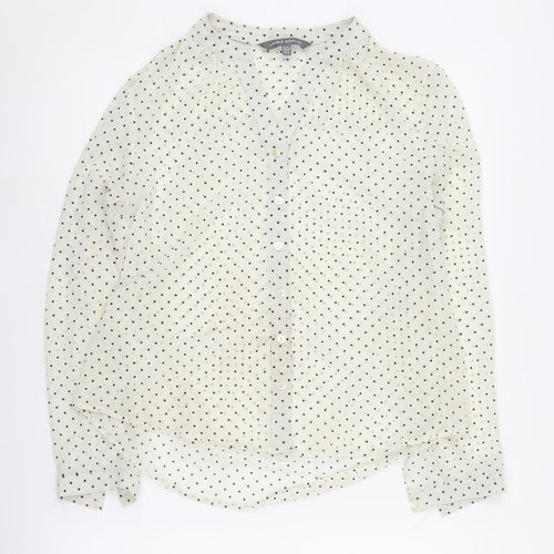 Laura Ashley Women's White Polka Dot Blouse UK 12