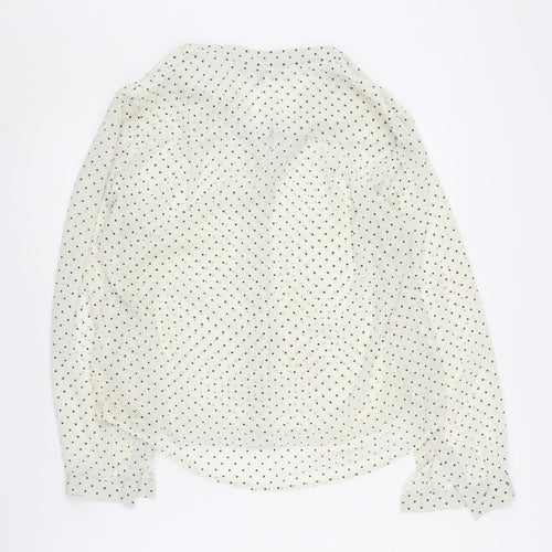 Laura Ashley Women's White Polka Dot Blouse UK 12