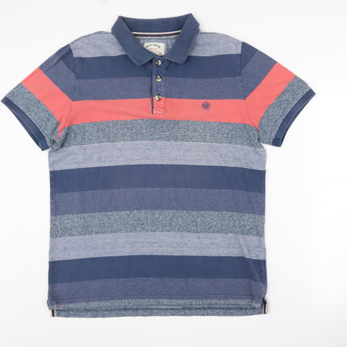 Fat Face Men's Multicoloured Striped Polo Shirt L