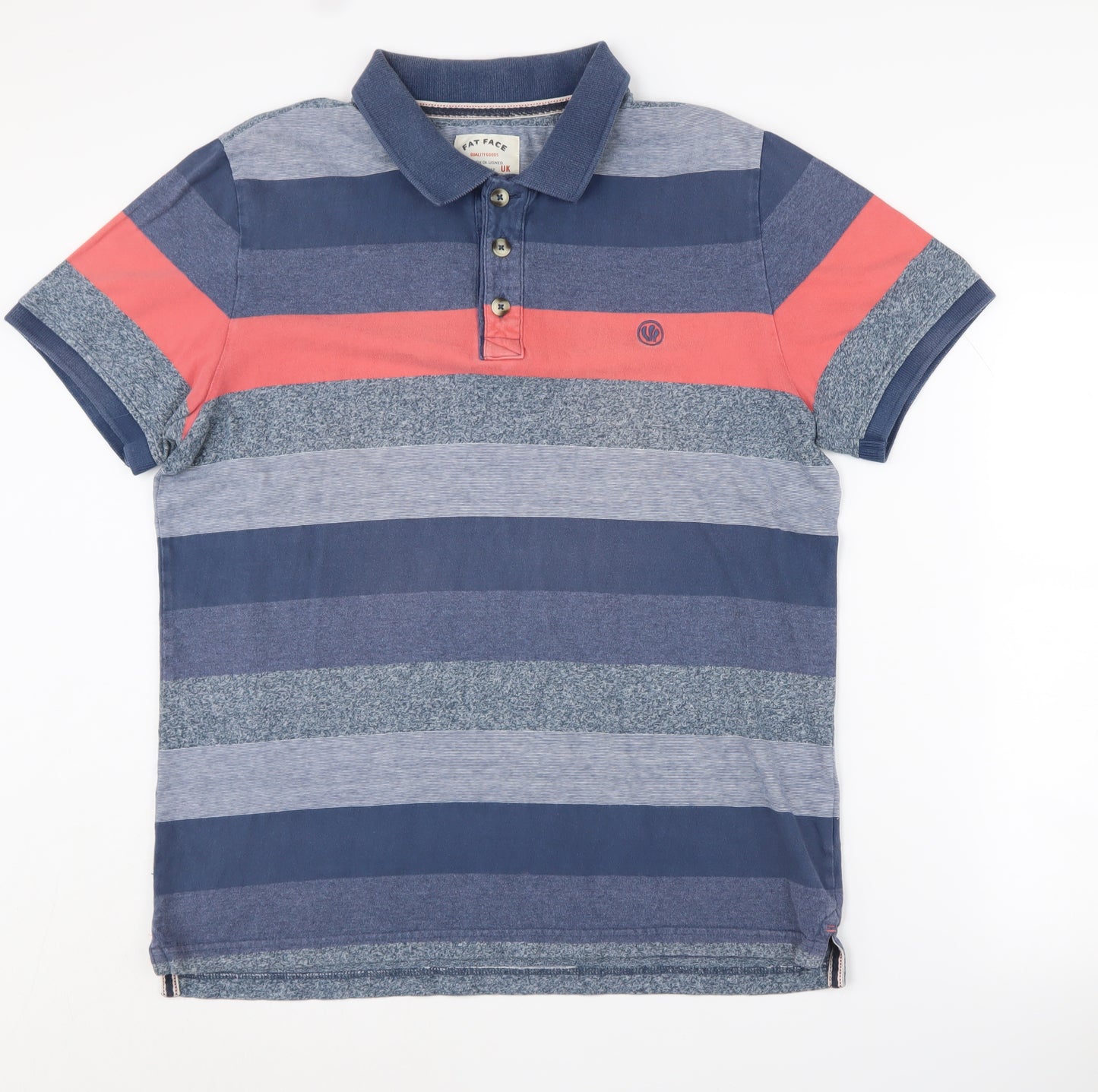 Fat Face Men's Multicoloured Striped Polo Shirt L