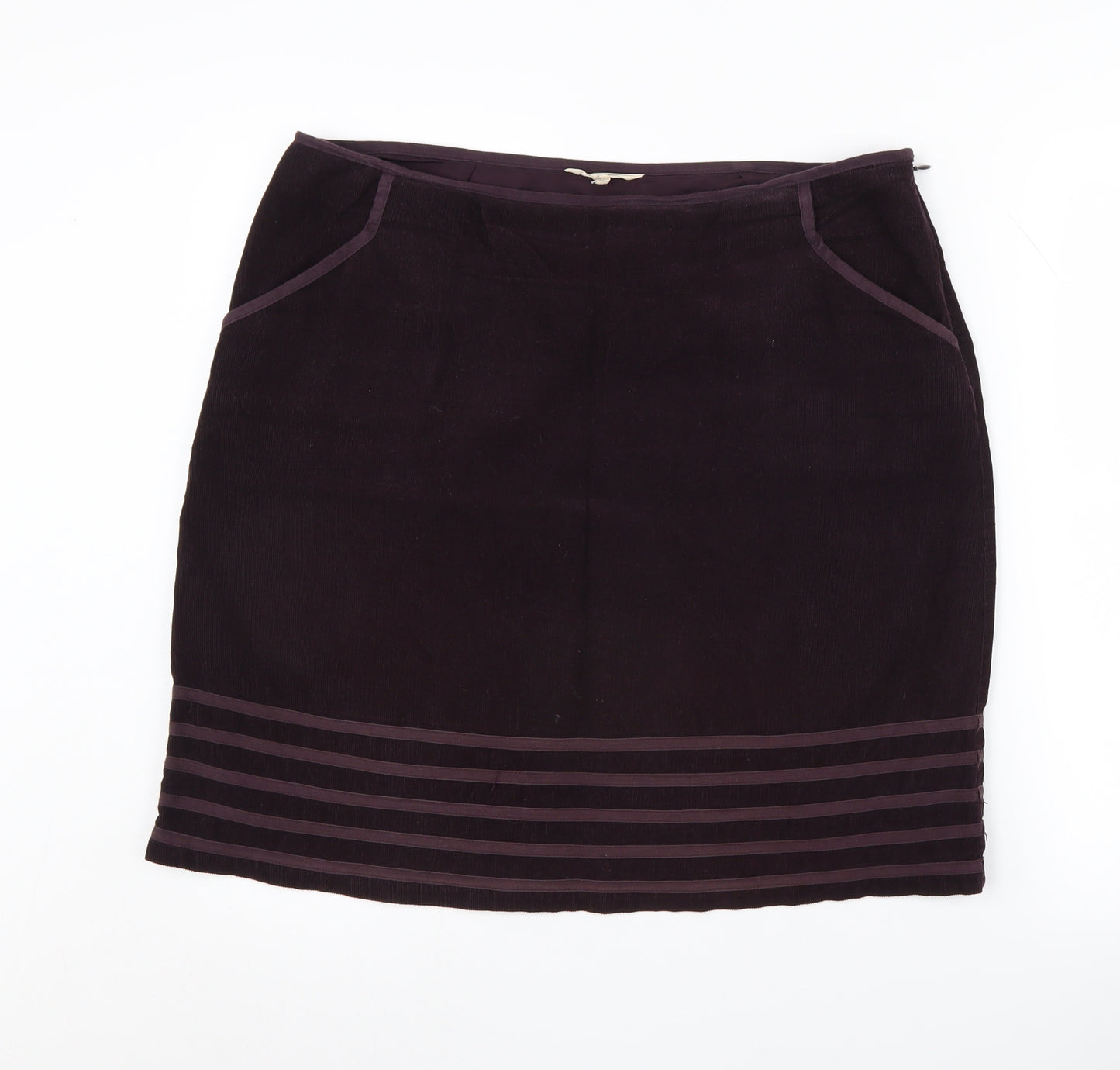 White Stuff Women's Purple Pencil Skirt - Size 14