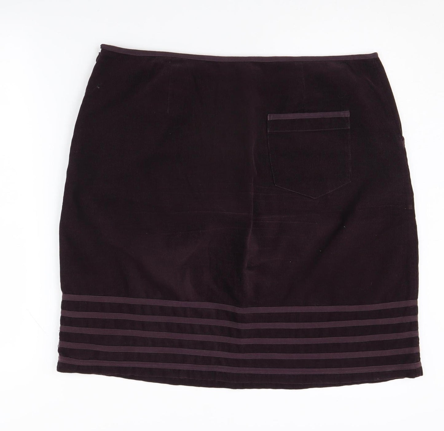 White Stuff Women's Purple Pencil Skirt - Size 14