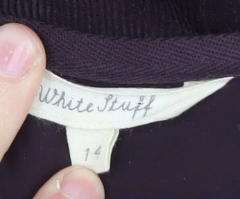 White Stuff Women's Purple Pencil Skirt - Size 14