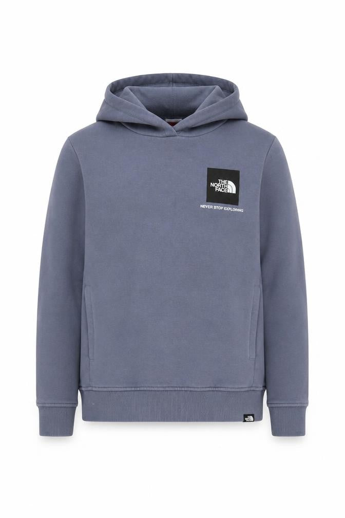 The North Face Boys Blue Pullover Hoodie M - Comfy Casual Style