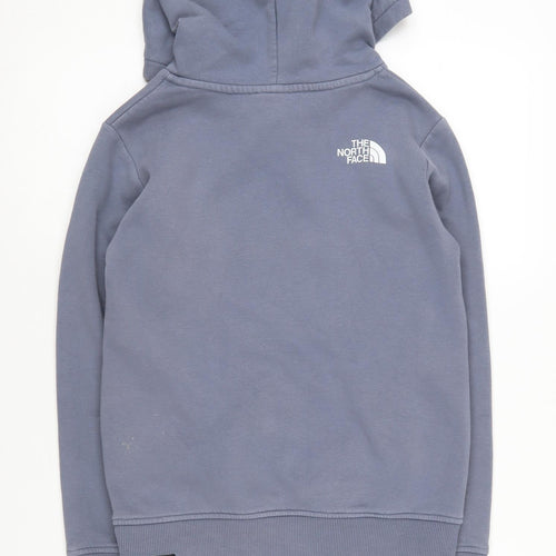 The North Face Boys Blue Pullover Hoodie M - Comfy Casual Style