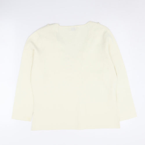 Viyella Women's Ivory Knit Pullover Jumper Size L