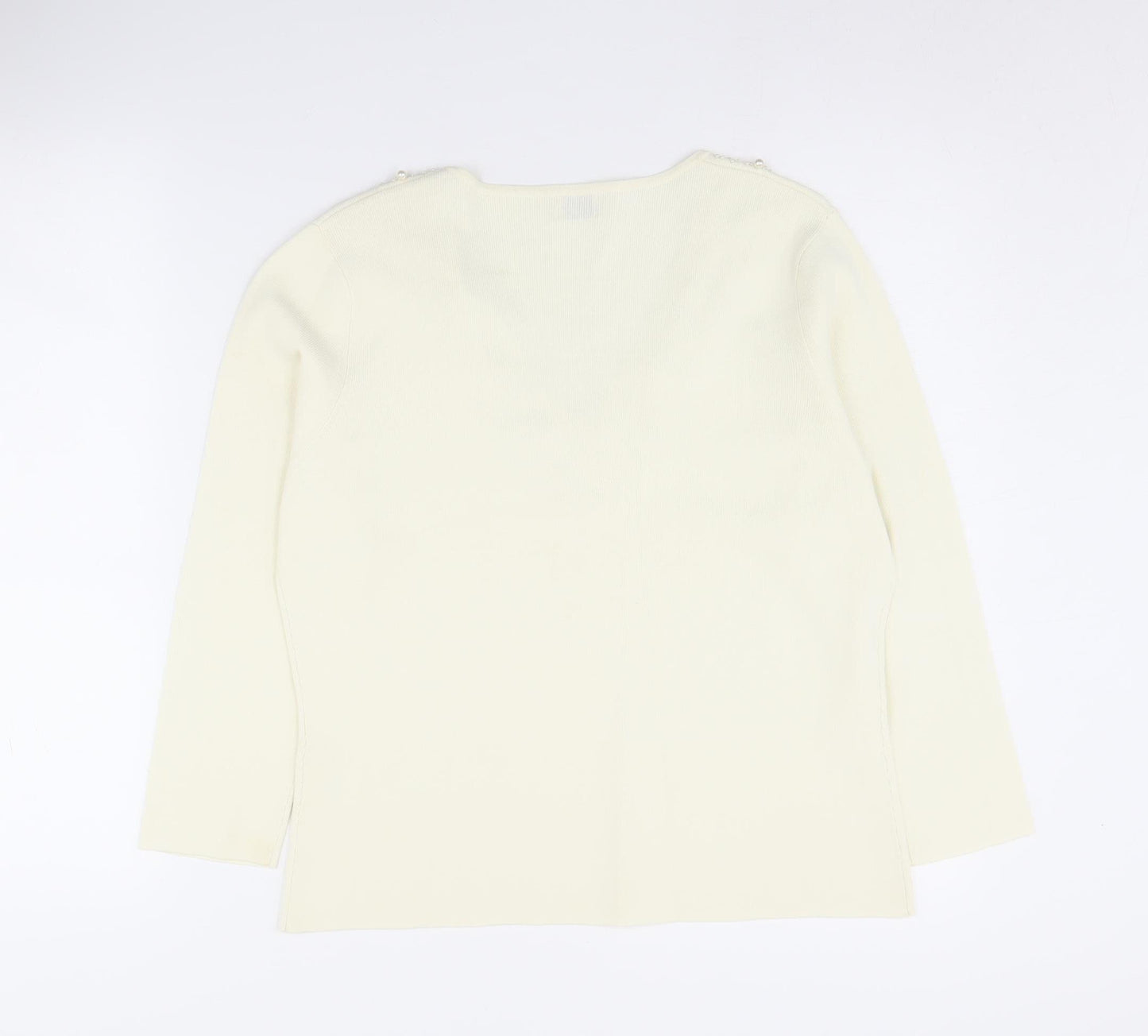 Viyella Women's Ivory Knit Pullover Jumper Size L