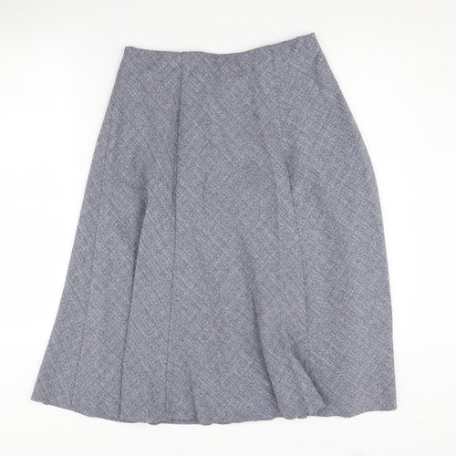 Honor Millburn Women's Blue A-Line Midi Skirt - Size 14