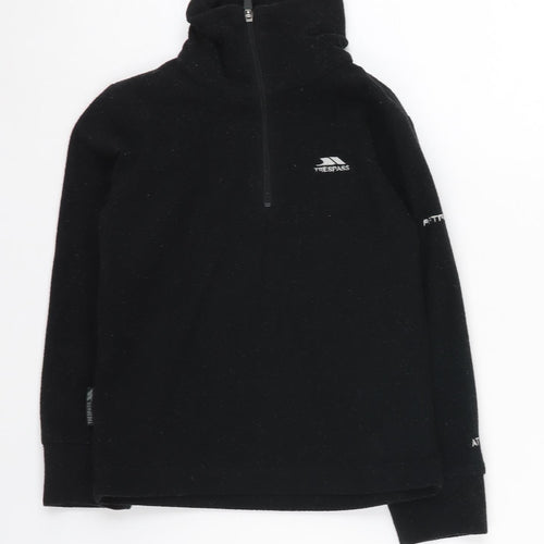 Trespass Boys Black 1/2 Zip Sweatshirt 2-3 Years Lightweight