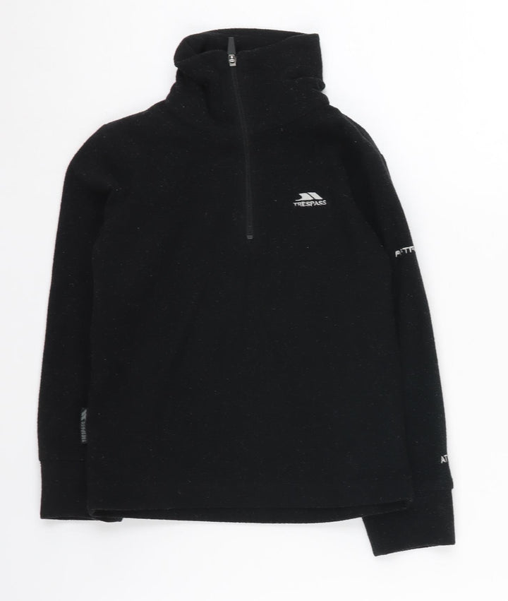 Trespass Boys Black 1/2 Zip Sweatshirt 2-3 Years Lightweight