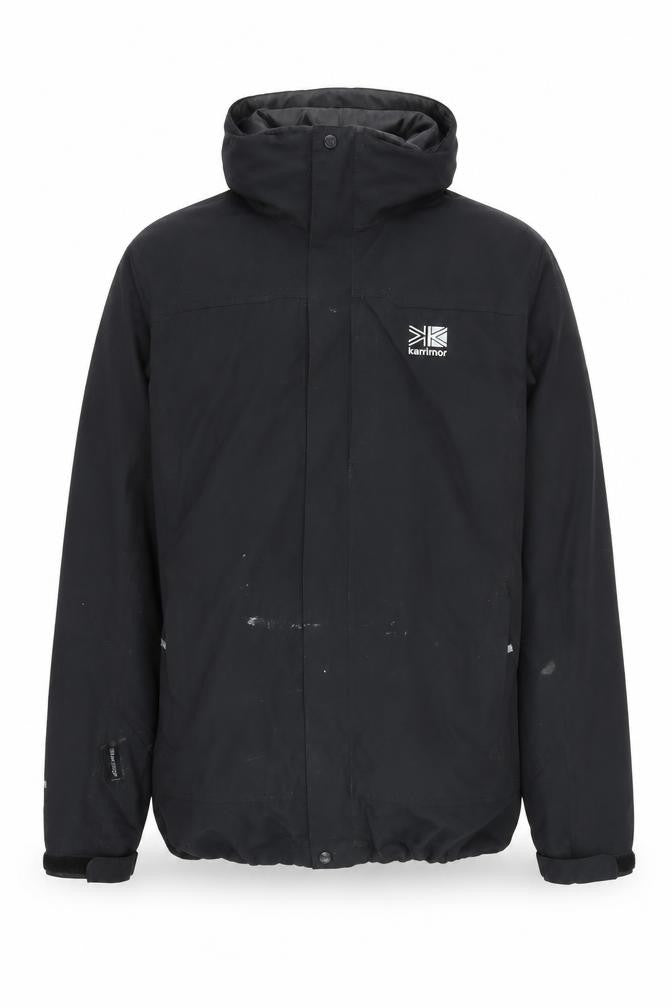 Front view of Karrimor Men's Black XS Waterproof Rain Jacket