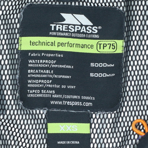 Trespass Men's Black 2XS Anorak Jacket Waterproof
