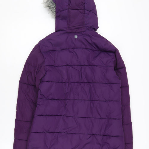Mountain Warehouse Girls Purple Puffer Jacket 11-12Y Hooded