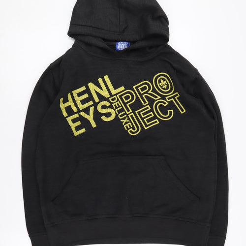 Henleys Men's Black S Logo Pullover Hoodie