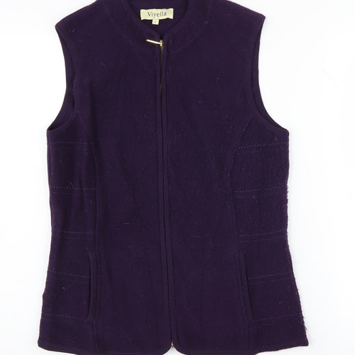 Viyella Women's Purple Wool Waistcoat S