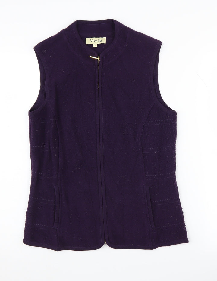 Viyella Women's Purple Wool Waistcoat S