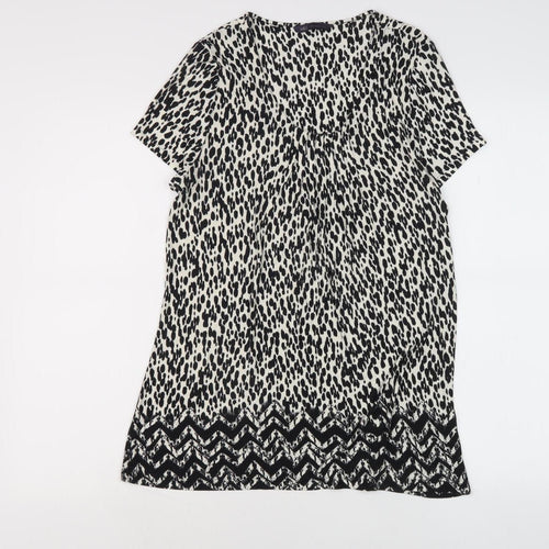 Marks and Spencer Women's Black Animal Print T-Shirt