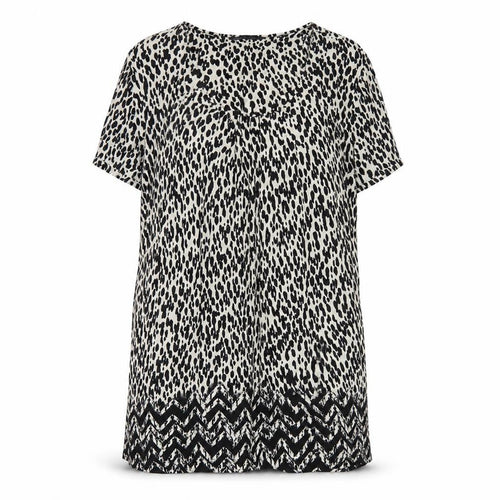 Marks and Spencer Women's Black Animal Print T-Shirt
