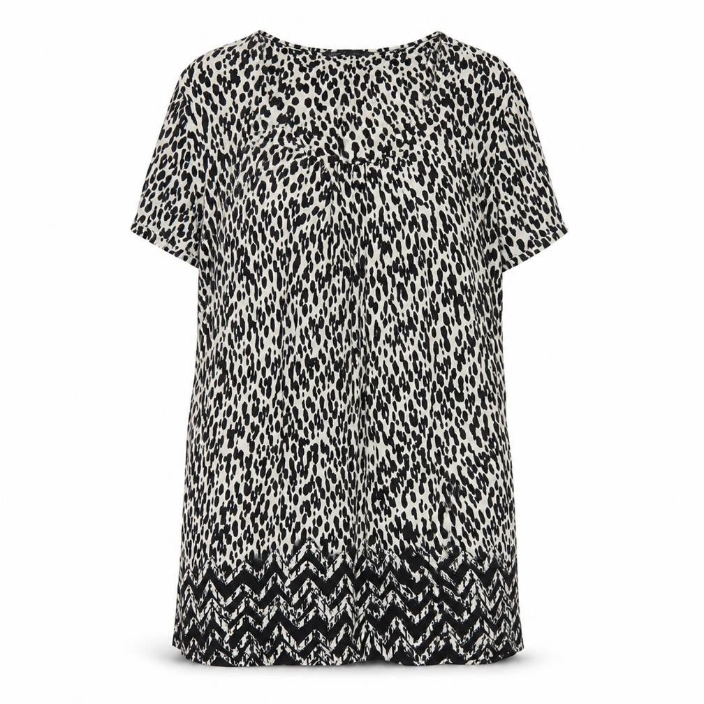 Marks and Spencer Women's Black Animal Print T-Shirt