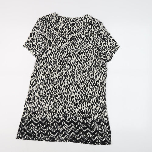 Marks and Spencer Women's Black Animal Print T-Shirt