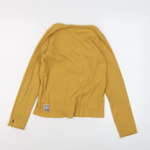 Fat Face Girls Yellow Graphic Long Sleeve Top 10-11 Years