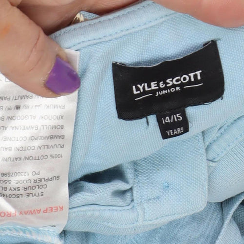 Lyle & Scott Teens Blue Polo Shirt, Size 14