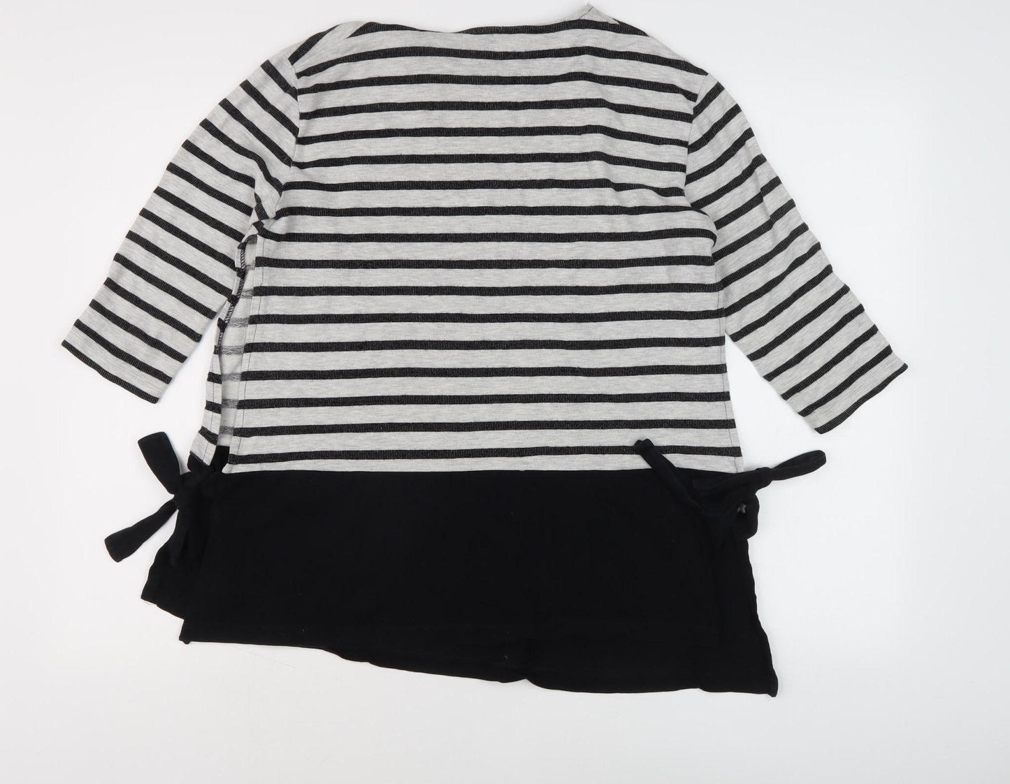 ASOS Women's Striped 3/4 Sleeve Top Size 8 Black White