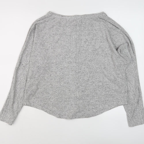 AUVETTE Women's Grey Long Sleeve Knit Top Size 16