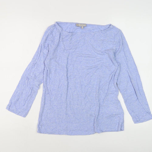 Hobbs Women's Blue Boat Neck Long Sleeve Top M