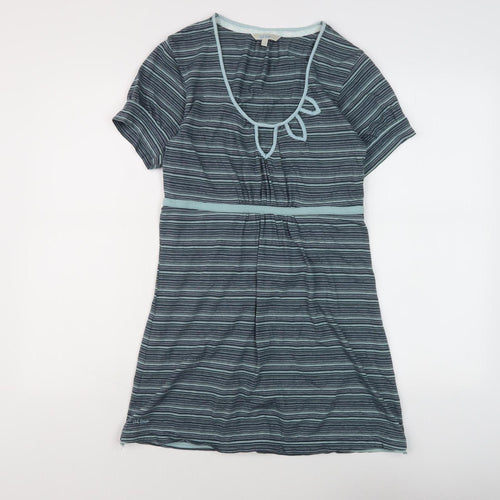 Fat Face Women's Blue Striped Tunic Blouse Size 14