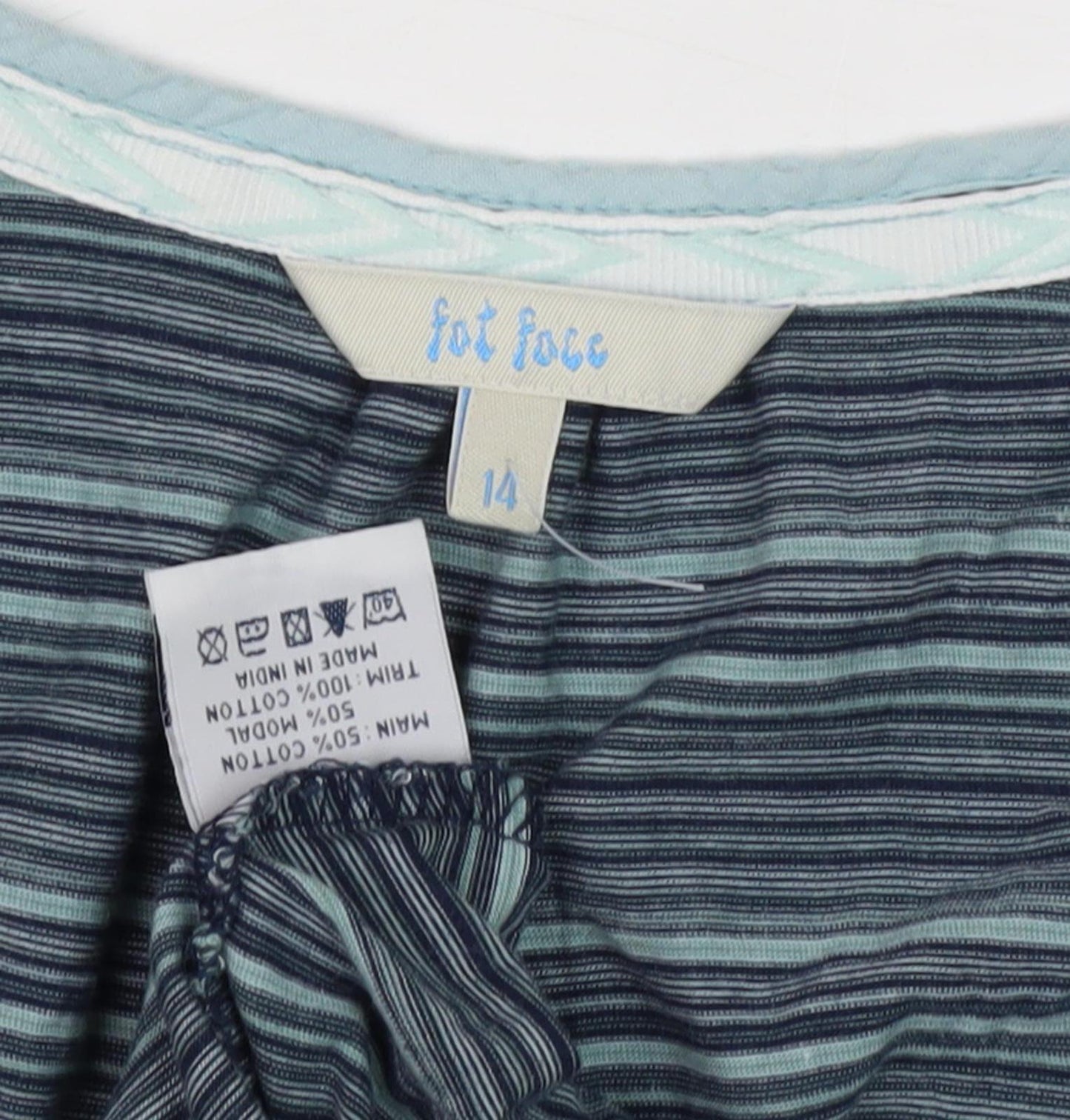 Fat Face Women's Blue Striped Tunic Blouse Size 14