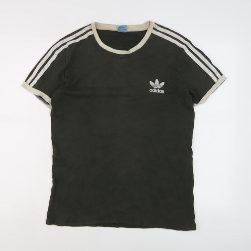 Adidas Men's Black Cotton T-Shirt L, Logo Design