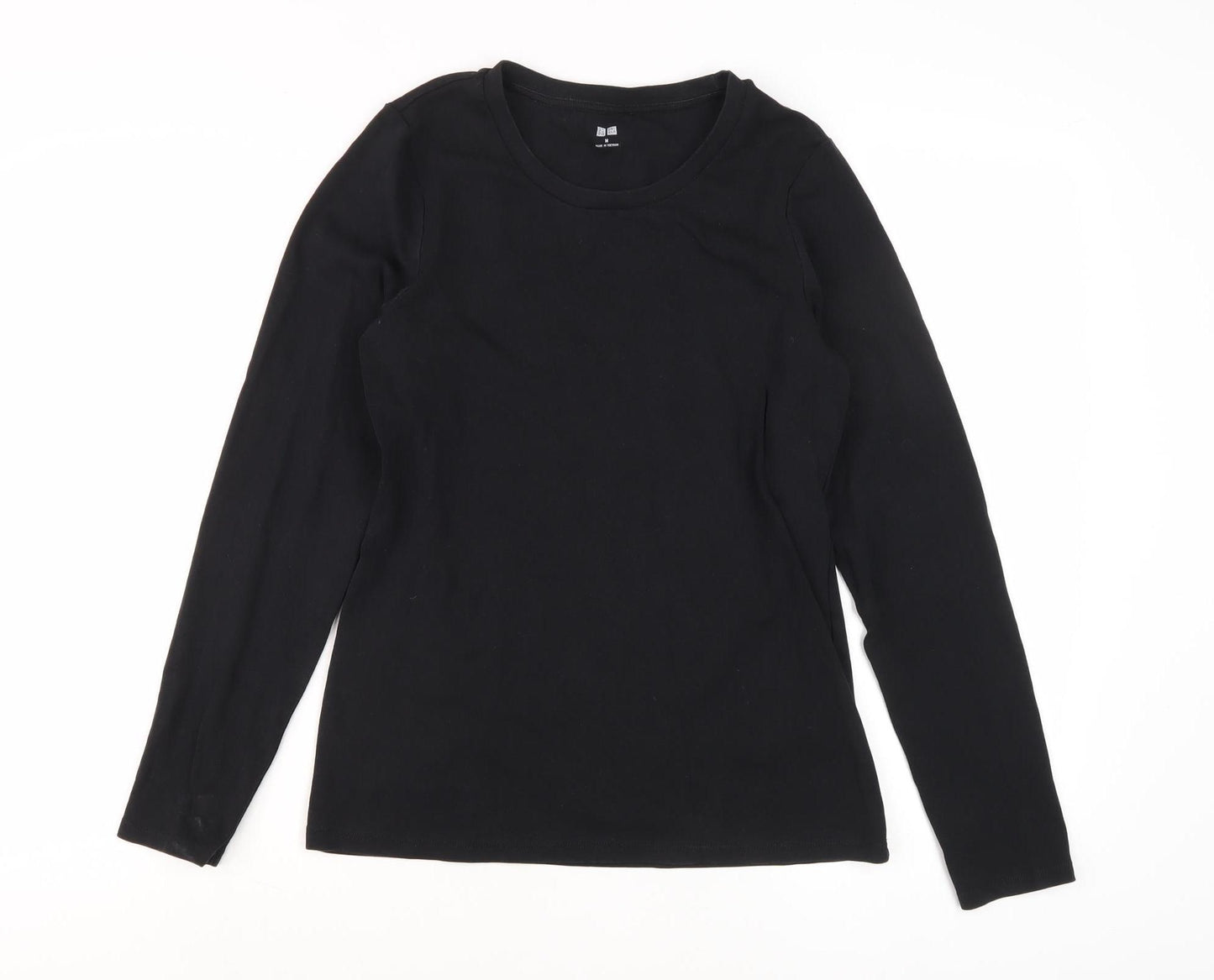 Uniqlo Women's Black Long Sleeve Basic Tee M