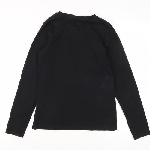 Uniqlo Women's Black Long Sleeve Basic Tee M