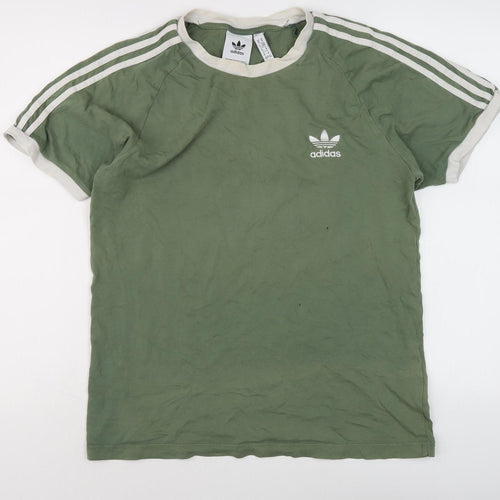 Adidas Men's Green M T-Shirt Regular Fit