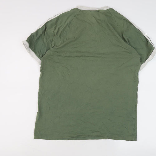 Adidas Men's Green M T-Shirt Regular Fit