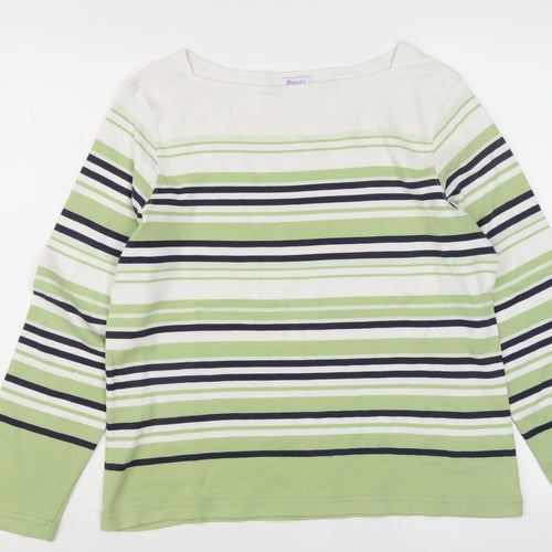 Damart Women's Multicoloured Striped T-Shirt Size 12