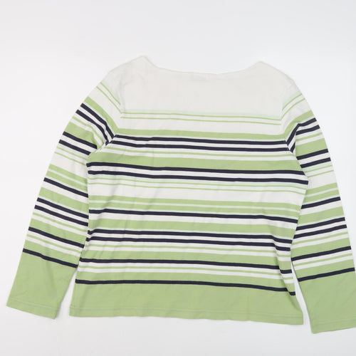 Damart Women's Multicoloured Striped T-Shirt Size 12