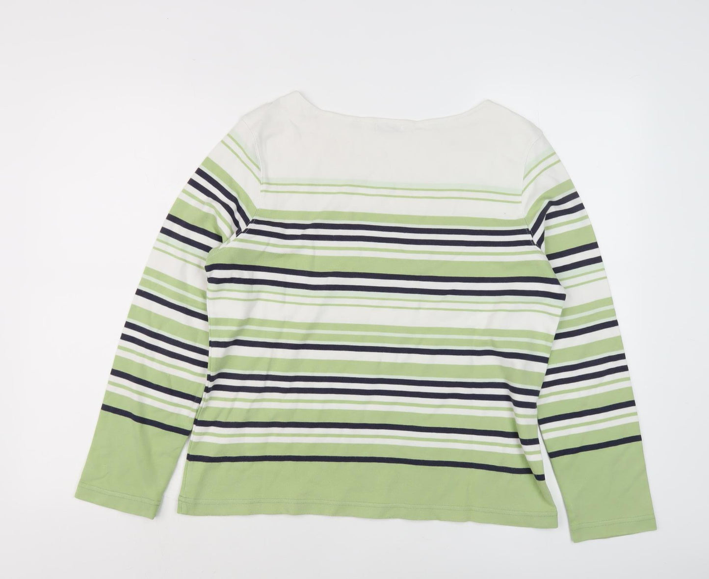 Damart Women's Multicoloured Striped T-Shirt Size 12