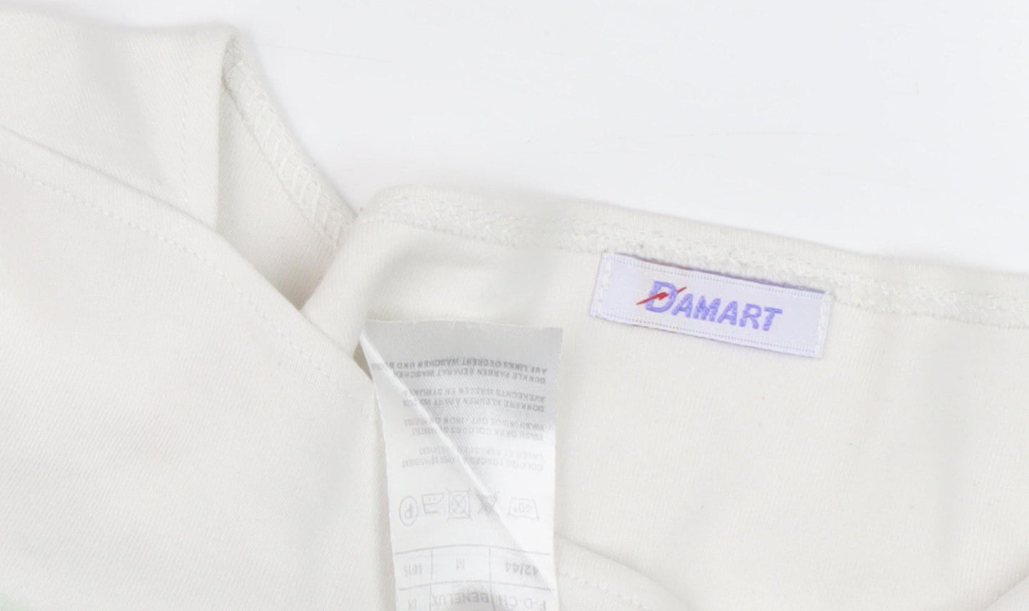 Damart Women's Multicoloured Striped T-Shirt Size 12