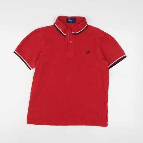 Fred Perry Men's Red Polo Shirt, Size S, Casual Style