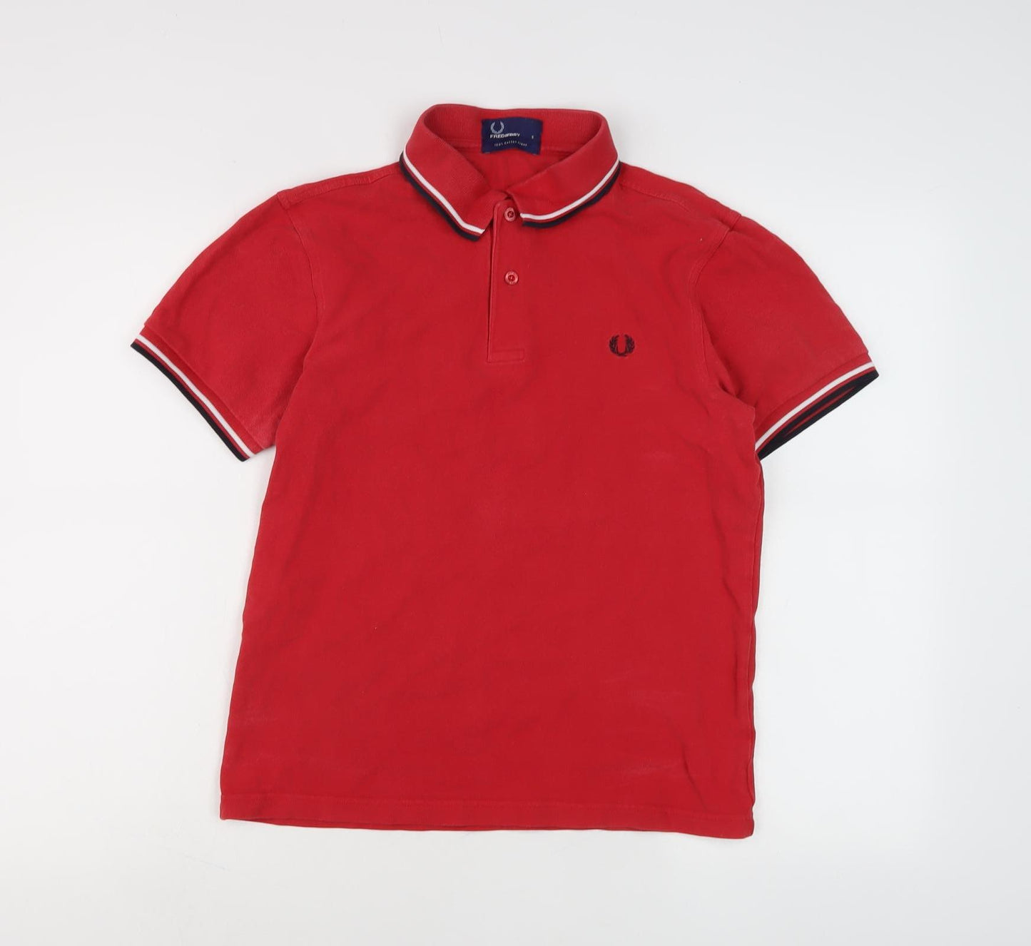 Fred Perry Men's Red Polo Shirt, Size S, Casual Style